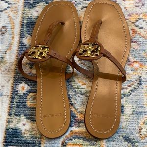 Tory Burch Brown Leather Sandals 8.5